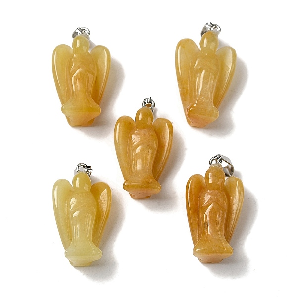PandaHall Natural Topaz Jade Pendants, Angel Charms with Platinum Plated Alloy Snap on Bails, 31~31.5x17~18x12mm, Hole: 7.5x4mm Topaz Jade...
PandaHall Natural Topaz Jade Pendants, Angel Charms with Platinum Plated Alloy Snap on Bails, 31~31.5x17~18x12mm, Hole: 7.5x4mm Topaz Jade...