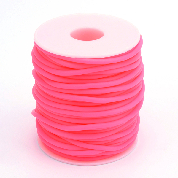 PandaHall Hollow Pipe PVC Tubular Synthetic Rubber Cord, Wrapped Around White Plastic Spool, Deep Pink, 3mm, Hole: 1.5mm, about 27.34 yards...
PandaHall Hollow Pipe PVC Tubular Synthetic Rubber Cord, Wrapped Around White Plastic Spool, Deep Pink, 3mm, Hole: 1.5mm, about 27.34 yards...