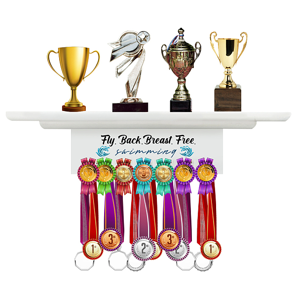 PandaHall Fashion Wood Medal Hanger Holder Display Wall Rack, Swimming, Word, 110x400mm Wood Word White
PandaHall Fashion Wood Medal Hanger Holder Display Wall Rack, Swimming, Word, 110x400mm Wood Word White