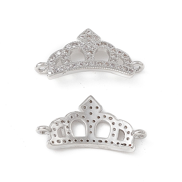 PandaHall Brass Micro Pave Clear Cubic Zirconia Connetor Charms, Crown Links, Platinum, 12x21x3mm, Hole: 0.8mm Brass+Cubic Zirconia Crown...
PandaHall Brass Micro Pave Clear Cubic Zirconia Connetor Charms, Crown Links, Platinum, 12x21x3mm, Hole: 0.8mm Brass+Cubic Zirconia Crown...