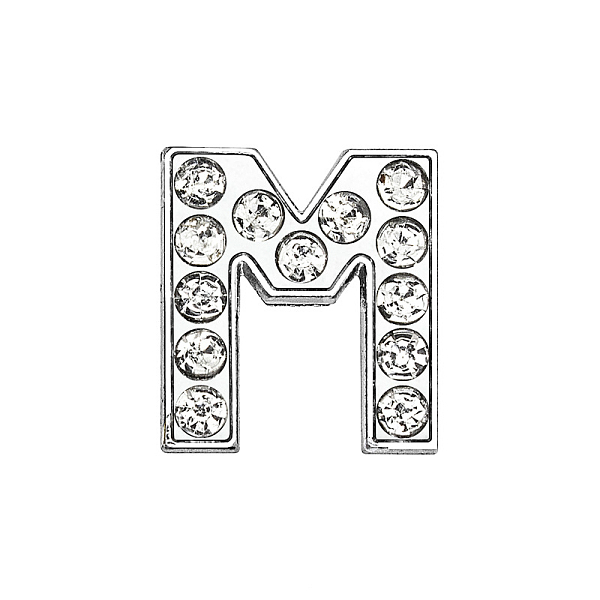 PandaHall Eco-Friendly Zinc Alloy Slide Charms, with Rhinestone, Platinum Plated, Letter, Crystal, Letter.M, 12mm, Hole: 1.5x7.9mm..., Clear
PandaHall Eco-Friendly Zinc Alloy Slide Charms, with Rhinestone, Platinum Plated, Letter, Crystal, Letter.M, 12mm, Hole: 1.5x7.9mm..., Clear