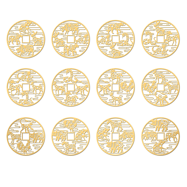 PandaHall OLYCRAFT 12pcs 1.6x1.6 Inch Chinese Zodiac Signs Stickers Round Hollow Stickers Self Adhesive Gold Metal Stickers Dragon Tiger...
PandaHall OLYCRAFT 12pcs 1.6x1.6 Inch Chinese Zodiac Signs Stickers Round Hollow Stickers Self Adhesive Gold Metal Stickers Dragon Tiger...