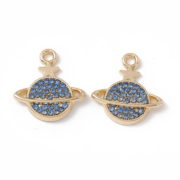 PandaHall Alloy Rhinestone Pendants, Planet with Star Charm, Golden, Light Sapphire, 18x16.5x2.5mm, Hole: 1.8mm Alloy+Rhinestone Planet Blue
PandaHall Alloy Rhinestone Pendants, Planet with Star Charm, Golden, Light Sapphire, 18x16.5x2.5mm, Hole: 1.8mm Alloy+Rhinestone Planet Blue