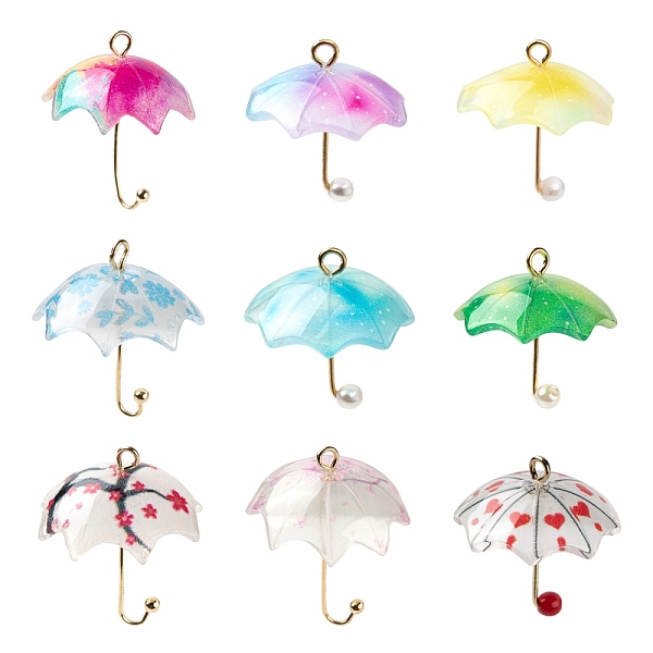 PandaHall 18Pcs 9 Style Printed Acrylic Pendants, Umbrella, Mixed Color, 20~24x18~20x18~20mm, Hole: 1.2~1.8mm, 2pcs/style Acrylic Umbrella..., Multicolor
PandaHall 18Pcs 9 Style Printed Acrylic Pendants, Umbrella, Mixed Color, 20~24x18~20x18~20mm, Hole: 1.2~1.8mm, 2pcs/style Acrylic Umbrella..., Multicolor