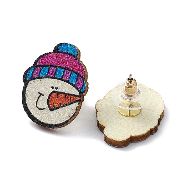 PandaHall Christmas Printed Wooden Stud Earrings, with 316 Stainless Steel Pins for Women, Snowman, 18x23mm, Pin: 0.7mm Wood Snowman
PandaHall Christmas Printed Wooden Stud Earrings, with 316 Stainless Steel Pins for Women, Snowman, 18x23mm, Pin: 0.7mm Wood Snowman