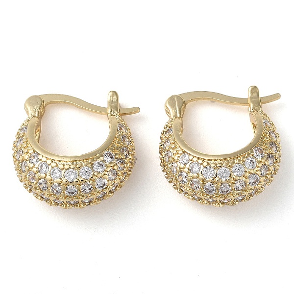 PandaHall Rack Plating Brass Micro Pave Cubic Zirconia Hoop Earrings, Real 16K Gold Plated, 17.5x16.5x8mm Cubic Zirconia Clear
PandaHall Rack Plating Brass Micro Pave Cubic Zirconia Hoop Earrings, Real 16K Gold Plated, 17.5x16.5x8mm Cubic Zirconia Clear