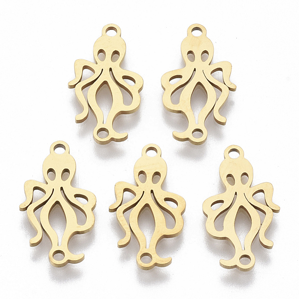 PandaHall 201 Stainless Steel Links connectors, Laser Cut, Squid, Golden, 18x10x1mm, Hole: 1.4mm 201 Stainless Steel Fish
PandaHall 201 Stainless Steel Links connectors, Laser Cut, Squid, Golden, 18x10x1mm, Hole: 1.4mm 201 Stainless Steel Fish