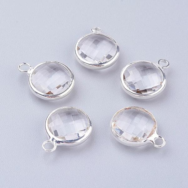 PandaHall Silver Color Plated Brass Glass Flat Round Charms, Faceted, Clear, 12x8.5x3mm, Hole: 1.5mm Brass+Glass Flat Round Clear
PandaHall Silver Color Plated Brass Glass Flat Round Charms, Faceted, Clear, 12x8.5x3mm, Hole: 1.5mm Brass+Glass Flat Round Clear
