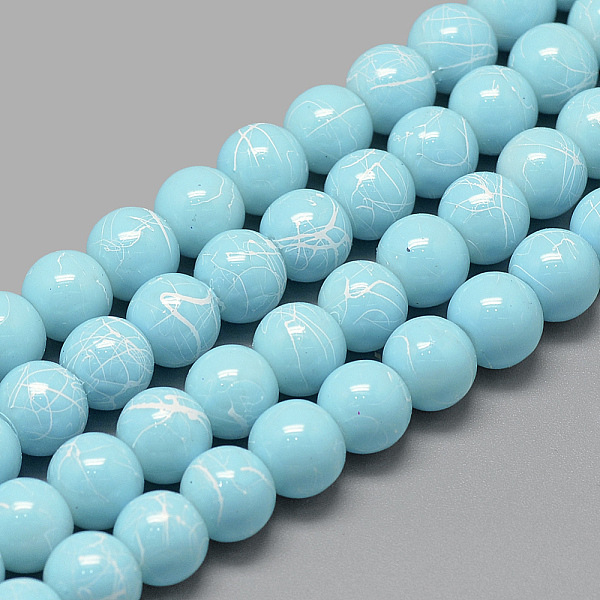 PandaHall Drawbench Glass Beads Strands, Baking Painted, Dyed, Round, Light Sky Blue, 6~6.5mm, Hole: 1.5mm, about 135~140pcs/strand, 31.8...
PandaHall Drawbench Glass Beads Strands, Baking Painted, Dyed, Round, Light Sky Blue, 6~6.5mm, Hole: 1.5mm, about 135~140pcs/strand, 31.8...