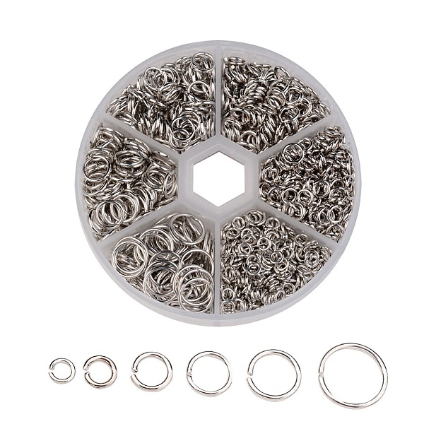 PandaHall 1 Box Open Jump Rings Brass Jump Rings, Nickel Free, Platinum, 18~22 Gauge, 4~10x0.6~1mm, about 110g/box Brass
PandaHall 1 Box Open Jump Rings Brass Jump Rings, Nickel Free, Platinum, 18~22 Gauge, 4~10x0.6~1mm, about 110g/box Brass