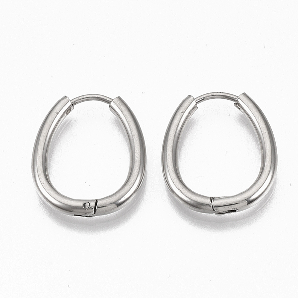 PandaHall 201 Stainless Steel Huggie Hoop Earrings, with 304 Stainless Steel Pins, Oval, Stainless Steel Color, 10 Gauge, 18x16x2.5mm, Pin...
PandaHall 201 Stainless Steel Huggie Hoop Earrings, with 304 Stainless Steel Pins, Oval, Stainless Steel Color, 10 Gauge, 18x16x2.5mm, Pin...