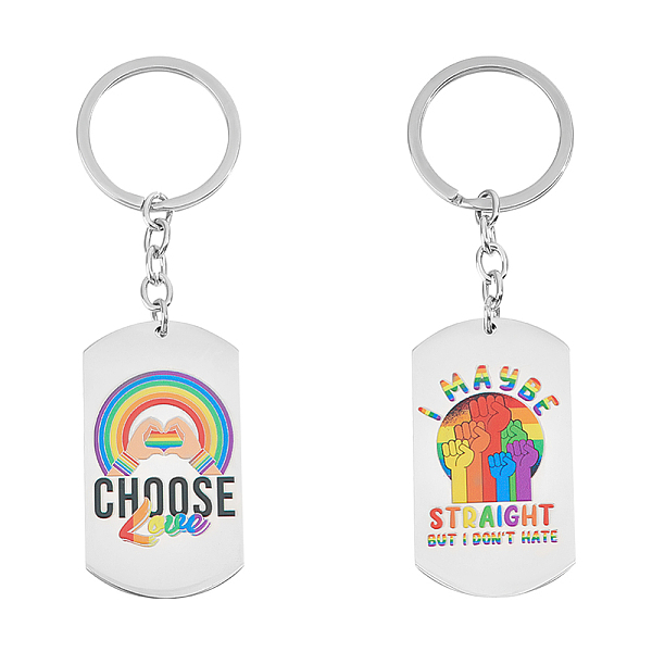 PandaHall UNICRAFTALE 2Pcs 2 Style Pride Flag Keychain 201 Stainless Steel LGBT Rainbow Keychain 104mm Long Gay Lesbian Rainbow Keychain...
PandaHall UNICRAFTALE 2Pcs 2 Style Pride Flag Keychain 201 Stainless Steel LGBT Rainbow Keychain 104mm Long Gay Lesbian Rainbow Keychain...