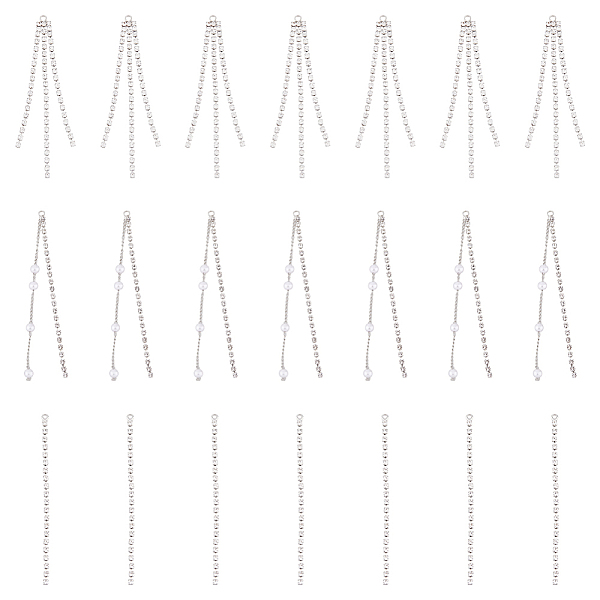 PandaHall DICOSMETIC 24Pcs 3 Styles Brass Crystal Rhinestone Cup Chain Big Pendants, Platinum, 66.5~76.5x3~6x2mm, Hole: 2mm, 8Pcs/style..., Clear
PandaHall DICOSMETIC 24Pcs 3 Styles Brass Crystal Rhinestone Cup Chain Big Pendants, Platinum, 66.5~76.5x3~6x2mm, Hole: 2mm, 8Pcs/style..., Clear
