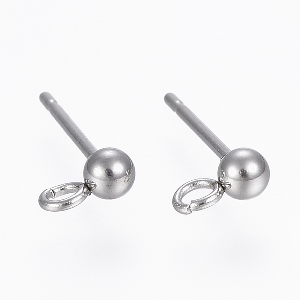 PandaHall 304 Stainless Steel Stud Earring Findings, with Loop, Round, Stainless Steel Color, 14x3mm, Hole: 2mm, Pin: 0.8mm 304 Stainless...
PandaHall 304 Stainless Steel Stud Earring Findings, with Loop, Round, Stainless Steel Color, 14x3mm, Hole: 2mm, Pin: 0.8mm 304 Stainless...