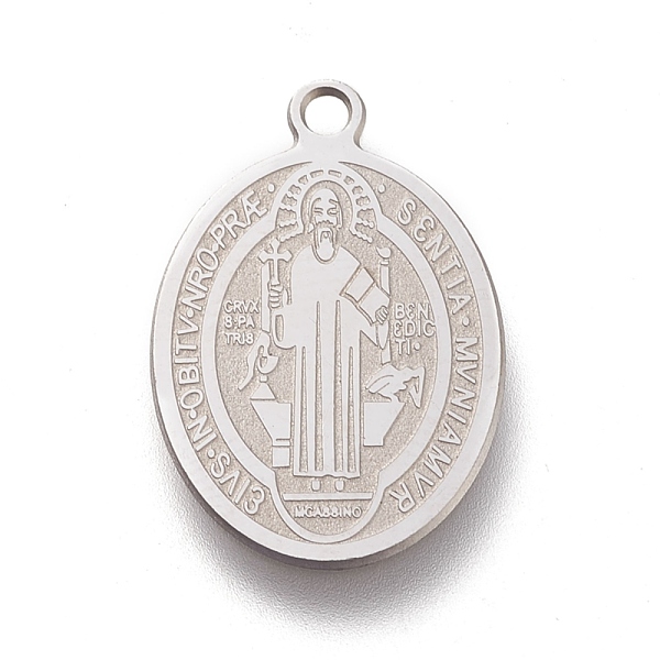 PandaHall 304 Stainless Steel Charms, Laser Cut, Oval, Saint Benedict Medal, Stainless Steel Color, 20.5x14x0.5mm, Hole: 1.2mm 304 Stainless...
PandaHall 304 Stainless Steel Charms, Laser Cut, Oval, Saint Benedict Medal, Stainless Steel Color, 20.5x14x0.5mm, Hole: 1.2mm 304 Stainless...