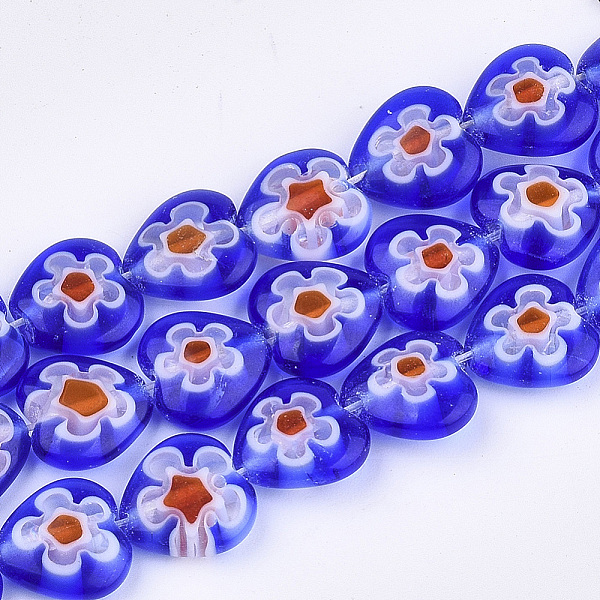 PandaHall Handmade Millefiori Lampwork Beads Strands, Heart, Blue, 10x10x4mm, Hole: 0.8mm, about 42pcs/strand, 15.1 inch Millefiori Lampwork...
PandaHall Handmade Millefiori Lampwork Beads Strands, Heart, Blue, 10x10x4mm, Hole: 0.8mm, about 42pcs/strand, 15.1 inch Millefiori Lampwork...