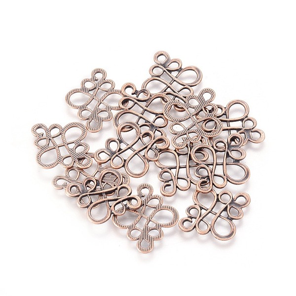 PandaHall Tibetan Style Links connectors, Cadmium Free & Nickel Free & Lead Free, Chinese knot, Red Copper, 22x18.5x1mm, Hole: 2.5x3mm...
PandaHall Tibetan Style Links connectors, Cadmium Free & Nickel Free & Lead Free, Chinese knot, Red Copper, 22x18.5x1mm, Hole: 2.5x3mm...