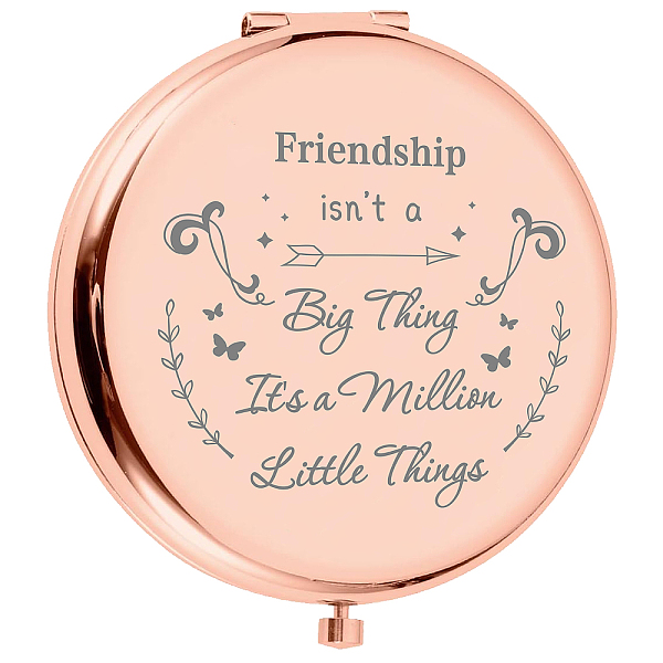 PandaHall CREATCABIN 1Pc Stainless Steel Customization Mirror, Flat Round, with 1Pc Rectangle Velvet Pouch, Arrows Pattern, Rose Gold...
PandaHall CREATCABIN 1Pc Stainless Steel Customization Mirror, Flat Round, with 1Pc Rectangle Velvet Pouch, Arrows Pattern, Rose Gold...