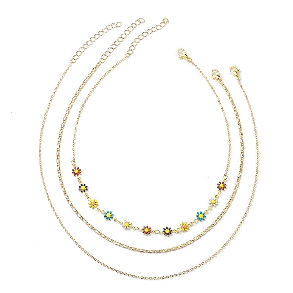 PandaHall Brass Necklaces Sets for Women, Flower, Golden, 14.45~16.81 inch(367~427mm), 3pcs/set Brass
PandaHall Brass Necklaces Sets for Women, Flower, Golden, 14.45~16.81 inch(367~427mm), 3pcs/set Brass