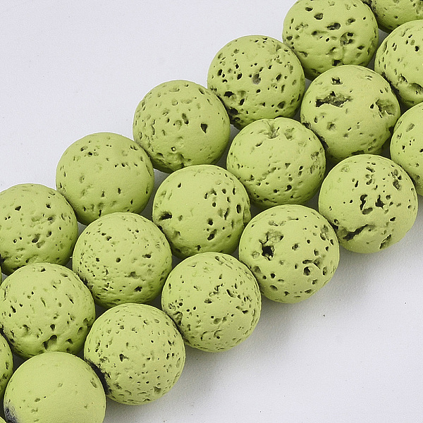 PandaHall Spray Painted Natural Lava Rock Beads Strands, Round, Lime Green, 8~9mm, Hole: 0.7mm, about 47~48pcs/Strand, 15.75 inch(40cm) Lava...
PandaHall Spray Painted Natural Lava Rock Beads Strands, Round, Lime Green, 8~9mm, Hole: 0.7mm, about 47~48pcs/Strand, 15.75 inch(40cm) Lava...