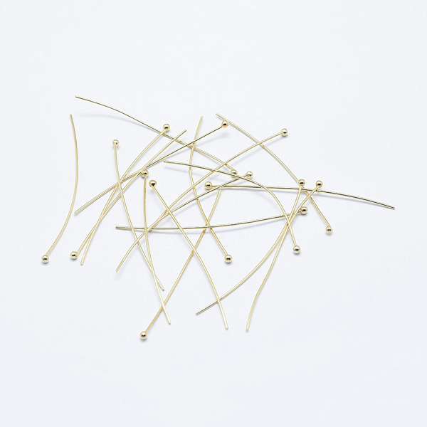 PandaHall Brass Ball Head Pins, Long-Lasting Plated, Nickel Free, Real 18K Gold Plated, 45x0.6mm, 22 Gauge, Head: 1.8mm, 160pcs/bag Brass
PandaHall Brass Ball Head Pins, Long-Lasting Plated, Nickel Free, Real 18K Gold Plated, 45x0.6mm, 22 Gauge, Head: 1.8mm, 160pcs/bag Brass