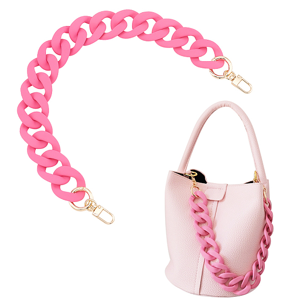 PandaHall Acrylic Curban Chain Bag Straps, with Spring Gate Ring & Swivel Clasp, for Bag Replacement Accessories, Deep Pink, 46cm Acrylic
PandaHall Acrylic Curban Chain Bag Straps, with Spring Gate Ring & Swivel Clasp, for Bag Replacement Accessories, Deep Pink, 46cm Acrylic
