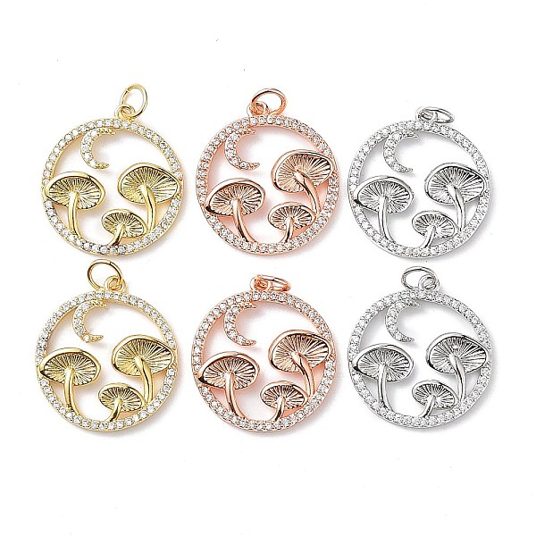 PandaHall 6Pcs 3 Colors Brass Micro Pave Clear Cubic Zirconia Pendants, Long-Lasting Plated, Flat Round with Mushroom, Mixed Color...
PandaHall 6Pcs 3 Colors Brass Micro Pave Clear Cubic Zirconia Pendants, Long-Lasting Plated, Flat Round with Mushroom, Mixed Color...
