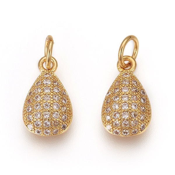 PandaHall Brass Pendants, with Micro Pave Cubic Zirconia, teardrop, Clear, Golden, 12x7.5x3.5mm, Hole: 3.5mm Brass+Cubic Zirconia Teardrop...
PandaHall Brass Pendants, with Micro Pave Cubic Zirconia, teardrop, Clear, Golden, 12x7.5x3.5mm, Hole: 3.5mm Brass+Cubic Zirconia Teardrop...