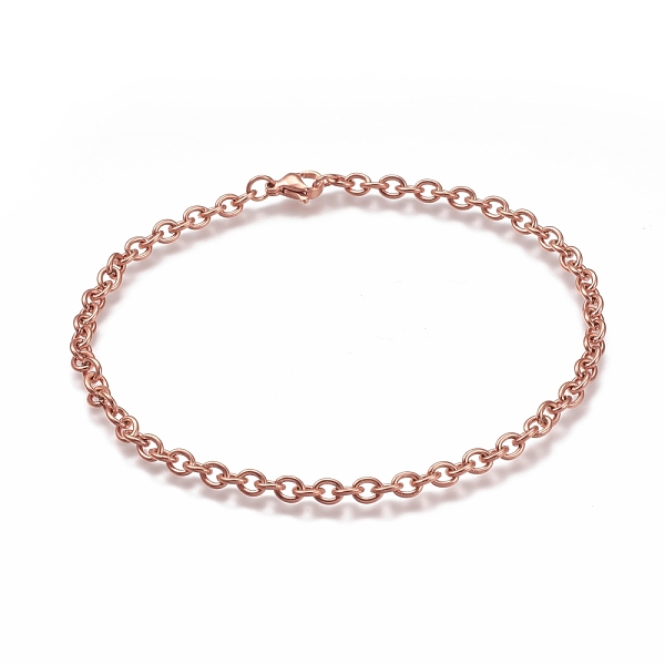 PandaHall 304 Stainless Steel Cable Chain Anklets, with Lobster Claw Clasp, Rose Gold, 9-7/8 inch(25cm) Stainless Steel
PandaHall 304 Stainless Steel Cable Chain Anklets, with Lobster Claw Clasp, Rose Gold, 9-7/8 inch(25cm) Stainless Steel
