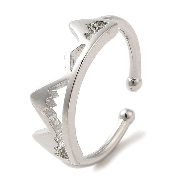 PandaHall Brass Open Cuff Rings for Woman, Hollow Mountain, Platinum, US Size 6(16.5mm) Brass Mountain
PandaHall Brass Open Cuff Rings for Woman, Hollow Mountain, Platinum, US Size 6(16.5mm) Brass Mountain