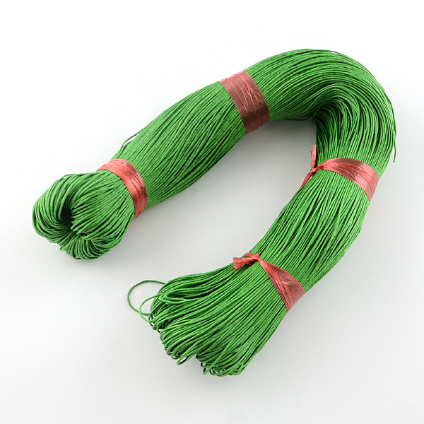 PandaHall Chinese Waxed Cotton Cord, Medium Sea Green, 1mm, about 382.76 yards(350m)/bundle Waxed Cotton Cord Round Green
PandaHall Chinese Waxed Cotton Cord, Medium Sea Green, 1mm, about 382.76 yards(350m)/bundle Waxed Cotton Cord Round Green