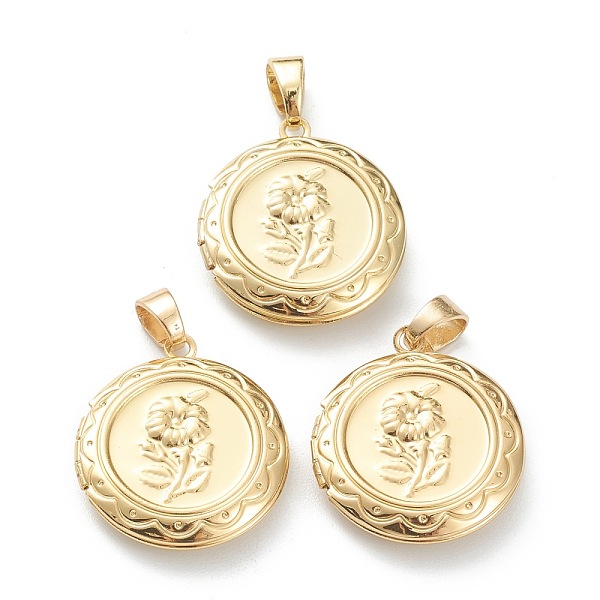 PandaHall Brass Locket Pendants, Photo Frame Pendants for Necklaces, Flat Round with Flower, Real 18K Gold Plated, 22.5x20x4.5mm, Hole...
PandaHall Brass Locket Pendants, Photo Frame Pendants for Necklaces, Flat Round with Flower, Real 18K Gold Plated, 22.5x20x4.5mm, Hole...