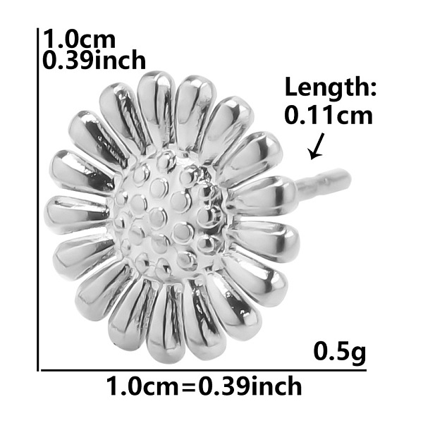 PandaHall 304 Stainless Steel Flower Stud Earrings for Women, Stainless Steel Color Stainless Steel Flower
PandaHall 304 Stainless Steel Flower Stud Earrings for Women, Stainless Steel Color Stainless Steel Flower