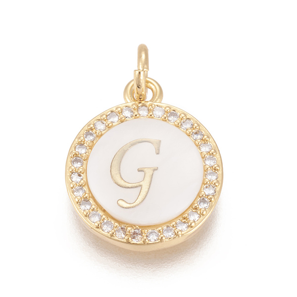 PandaHall Brass Micro Pave Cubic Zirconia Pendants, with Shell, Long-Lasting Plated, Lead Free & Cadmium Free & Nickel Free, Real 18K Gold..., Clear
PandaHall Brass Micro Pave Cubic Zirconia Pendants, with Shell, Long-Lasting Plated, Lead Free & Cadmium Free & Nickel Free, Real 18K Gold..., Clear