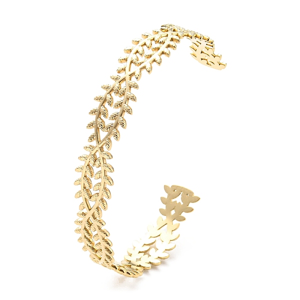 PandaHall 304 Stainless Steel Leafy Branch for Women, Leaf, Real 14K Gold Plated, Inner Diameter: 2-3/8 inch(5.95cm) 304 Stainless Steel
PandaHall 304 Stainless Steel Leafy Branch for Women, Leaf, Real 14K Gold Plated, Inner Diameter: 2-3/8 inch(5.95cm) 304 Stainless Steel