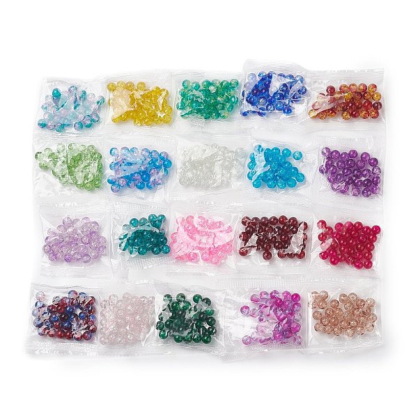 PandaHall 25Pcs Transparent Crackle Glass Beads, Round, Mixed Color, 8~8.5x7~7.5mm, Hole: 1.5~1.6mm Glass Round Multicolor
PandaHall 25Pcs Transparent Crackle Glass Beads, Round, Mixed Color, 8~8.5x7~7.5mm, Hole: 1.5~1.6mm Glass Round Multicolor