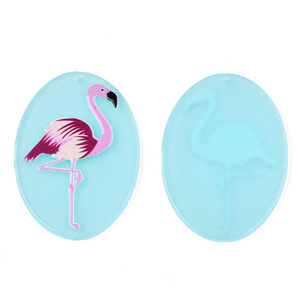 PandaHall Translucent Cellulose Acetate(Resin) Pendants, 3D Printed, Oval with Flamingo Pattern, Sky Blue, 45x31x2.5mm, Hole: 1.5mm...
PandaHall Translucent Cellulose Acetate(Resin) Pendants, 3D Printed, Oval with Flamingo Pattern, Sky Blue, 45x31x2.5mm, Hole: 1.5mm...