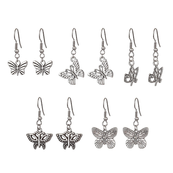 PandaHall Alloy Butterfly Dangle Earrings with 304 Stainless Steel Pins for Women, Antique Silver, 33~40x11~19.5mm 304 Stainless Steel...
PandaHall Alloy Butterfly Dangle Earrings with 304 Stainless Steel Pins for Women, Antique Silver, 33~40x11~19.5mm 304 Stainless Steel...