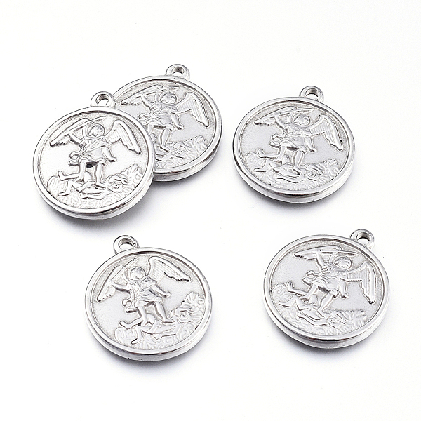 PandaHall 304 Stainless Steel Pendants, Flat Round with Angel, Stainless Steel Color, 24x20.5x2.5mm, Hole: 2mm 304 Stainless Steel Flat...
PandaHall 304 Stainless Steel Pendants, Flat Round with Angel, Stainless Steel Color, 24x20.5x2.5mm, Hole: 2mm 304 Stainless Steel Flat...
