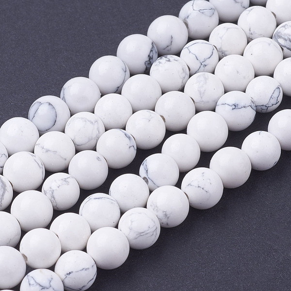 PandaHall Synthetic Howlite Beads Strands, Round, 6mm, Hole: 1mm, about 63pcs/strand, 15.7 inch Howlite Round White
PandaHall Synthetic Howlite Beads Strands, Round, 6mm, Hole: 1mm, about 63pcs/strand, 15.7 inch Howlite Round White