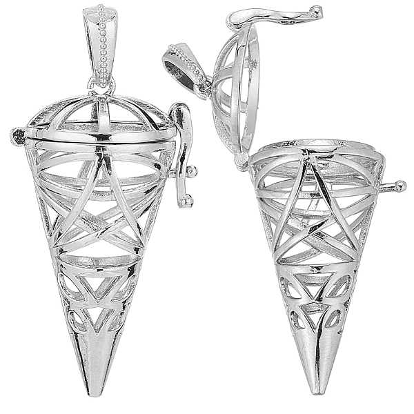PandaHall SUNNYCLUE 10Pcs Hollow Brass Cone Cage Pendants, For Chime Ball Pendant Necklaces Making, Platinum, 39x23.5x19.5mm, Hole...
PandaHall SUNNYCLUE 10Pcs Hollow Brass Cone Cage Pendants, For Chime Ball Pendant Necklaces Making, Platinum, 39x23.5x19.5mm, Hole...
