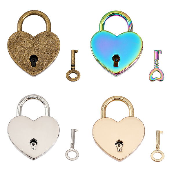 PandaHall CHGCRAFT 4Sets 4Colors Mini Metal Padlock Diary Lock and Key Set Heart Lock Mini Lock Small Love Lock for Diary Book Jewelry...
PandaHall CHGCRAFT 4Sets 4Colors Mini Metal Padlock Diary Lock and Key Set Heart Lock Mini Lock Small Love Lock for Diary Book Jewelry...