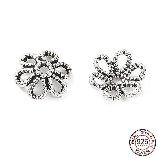 PandaHall 925 Sterling Silver Bead Caps, Flower, Antique Silver, 6x2mm, Hole: 0.8mm Sterling Silver
PandaHall 925 Sterling Silver Bead Caps, Flower, Antique Silver, 6x2mm, Hole: 0.8mm Sterling Silver