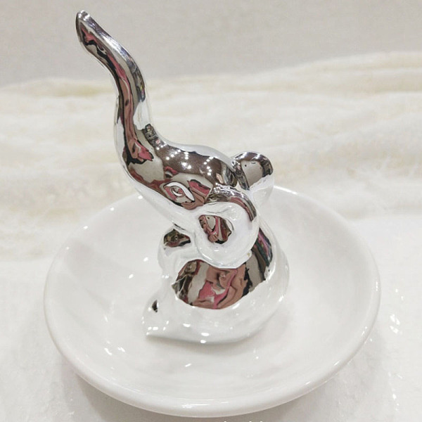 PandaHall Porcelain Elephant Jewelry Holder Tray, for Holding Small Jewelries, Rings, Necklaces, Earrings, Bracelets, Trinket, for Women..., Silver
PandaHall Porcelain Elephant Jewelry Holder Tray, for Holding Small Jewelries, Rings, Necklaces, Earrings, Bracelets, Trinket, for Women..., Silver