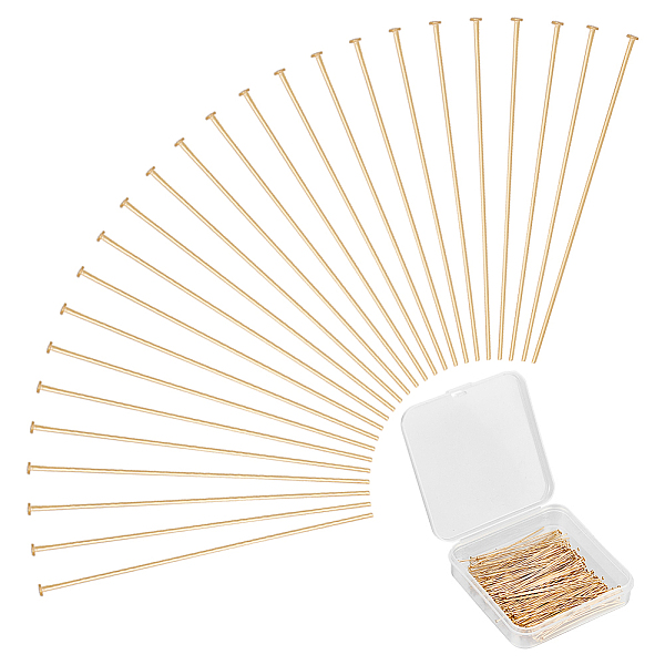 PandaHall Unicraftale 200Pcs 304 Stainless Steel Flat Head Pins, Golden, 50x0.7mm, 21 Gauge, Head: 1.5mm 304 Stainless Steel
PandaHall Unicraftale 200Pcs 304 Stainless Steel Flat Head Pins, Golden, 50x0.7mm, 21 Gauge, Head: 1.5mm 304 Stainless Steel