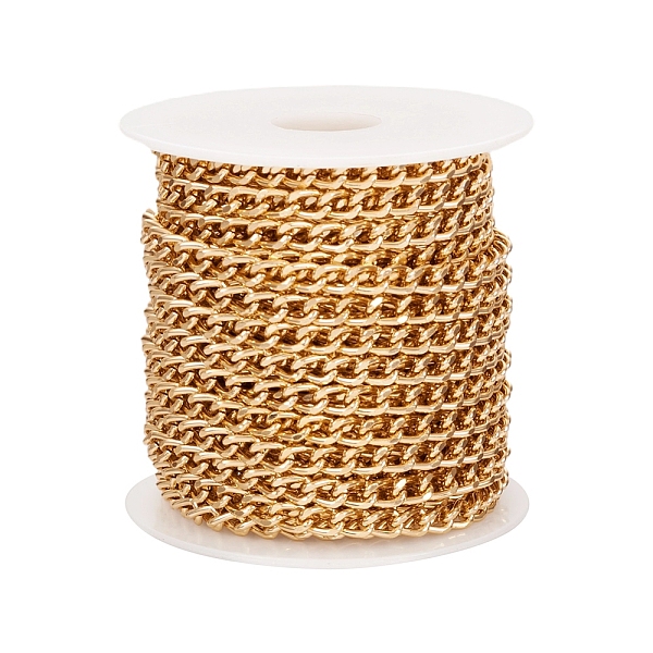 PandaHall Oxidation Aluminum Curb Chains, Faceted, Unwelded, with Spools, Golden, 6x4x1.1mm, about 32.81 Feet(10m)/Roll Aluminum
PandaHall Oxidation Aluminum Curb Chains, Faceted, Unwelded, with Spools, Golden, 6x4x1.1mm, about 32.81 Feet(10m)/Roll Aluminum