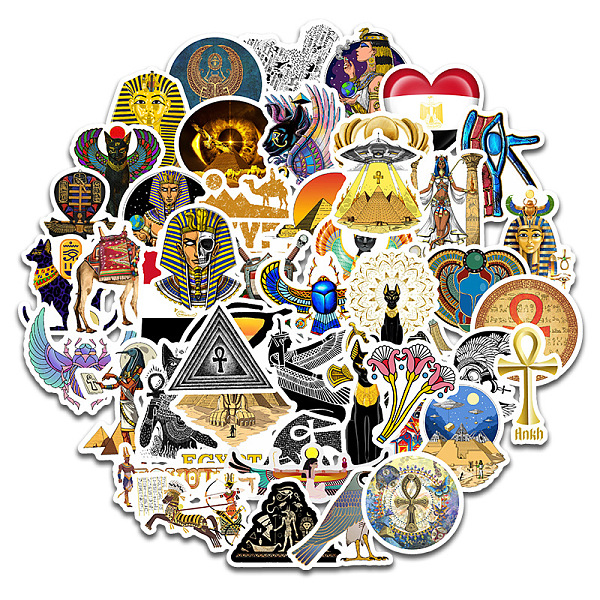 PandaHall 50Pcs Egyptian Pyramid Pharaoh Mummy Stickers for Laptop Motorcycle Bicycle Skateboard Luggage, Egypt Theme Pattern, 40~60mm..., Multicolor
PandaHall 50Pcs Egyptian Pyramid Pharaoh Mummy Stickers for Laptop Motorcycle Bicycle Skateboard Luggage, Egypt Theme Pattern, 40~60mm..., Multicolor