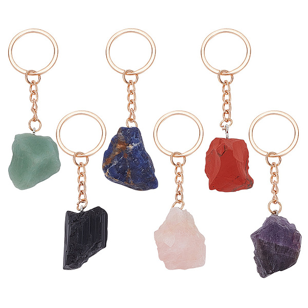 PandaHall DELORIGIN 6Pcs 6 Style Nuggets Gemstone Pendant Keychain, with Iron Findings, for Woman Bag Car Ornaments, 8.3~8.5cm, 1pc/style...
PandaHall DELORIGIN 6Pcs 6 Style Nuggets Gemstone Pendant Keychain, with Iron Findings, for Woman Bag Car Ornaments, 8.3~8.5cm, 1pc/style...