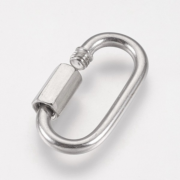 PandaHall 304 Stainless Steel Keychain Clasp Findings, Oval, Stainless Steel Color, 37x20x7mm 304 Stainless Steel Oval
PandaHall 304 Stainless Steel Keychain Clasp Findings, Oval, Stainless Steel Color, 37x20x7mm 304 Stainless Steel Oval