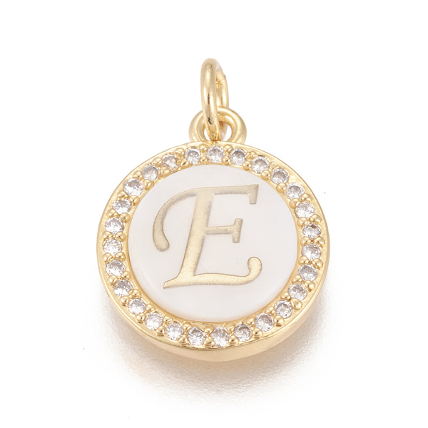 PandaHall Brass Micro Pave Cubic Zirconia Pendants, with Shell, Long-Lasting Plated, Lead Free & Cadmium Free & Nickel Free, Real 18K Gold..., Clear
PandaHall Brass Micro Pave Cubic Zirconia Pendants, with Shell, Long-Lasting Plated, Lead Free & Cadmium Free & Nickel Free, Real 18K Gold..., Clear